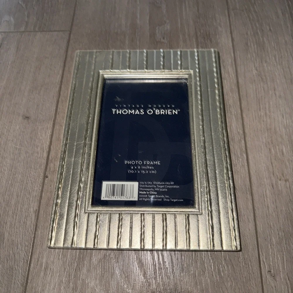 Vintage Modern Thomas O'Brien‎ Metal Silver Photo Frame 4x6